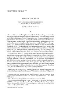 Verwaltungsrechtsvergleichung in globaler Perspektive