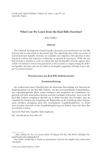 What Can We Learn from the Real Bills Doctrine?