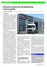 Ethische Ansätze für das Marketing in der Logistik