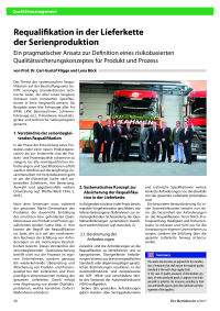 Requalifikation in der Lieferkette der Serienproduktion