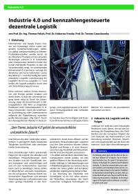Industrie 4.0 und kennzahlengesteuerte dezentrale Logistik