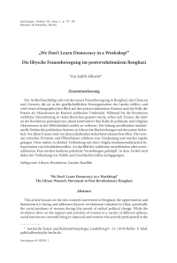 „We Don’t Learn Democracy in a Workshop!“