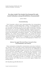 Du schon wieder? Das Soziale-Orte-Konzept für mehr soziale Redundanz und gesellschaftlichen Zusammenhalt