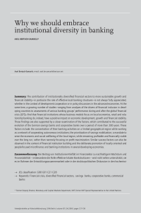 Why we should embrace institutional diversity in banking