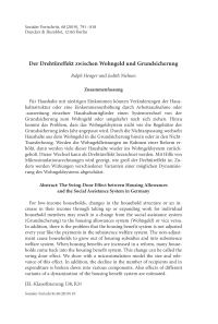Der Drehtüreffekt zwischen Wohngeld und Grundsicherung