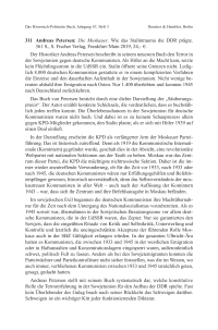 Andreas Petersen: Die Moskauer. Wie das Stalintrauma die DDR prägte