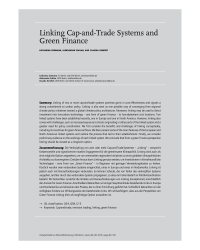 Linking Cap-and-Trade Systems and Green Finance