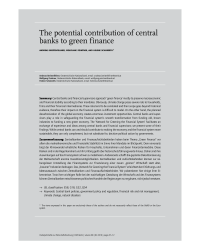 The potential contribution of central banks to green finance