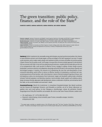 The green transition: public policy, finance, and the role of the State