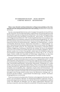 Buchbesprechungen ⋅ Book Reviews ⋅ Comptes Rendus ⋅ Recensiones