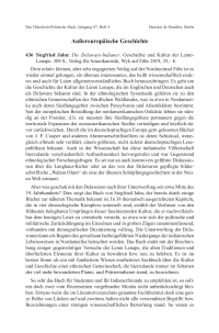 Siegfried Jahn: Die Delaware-Indianer. Geschichte und Kultur der Lenni-Lenape