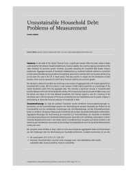 Unsustainable Household Debt: Problems of Measurement