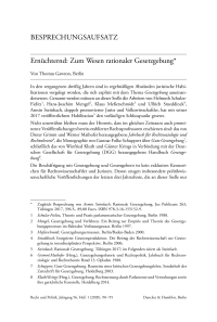Ernüchternd: Zum Wesen rationaler Gesetzgebung