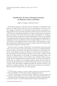 Introduction: 50 Years of Konstanz Seminars on Monetary Theory and Policy