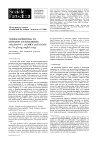 Vergütungsunterschiede im ambulanten ärztlichen Bereich zwischen PKV und GKV und Modelle der Vergütungsangleichung