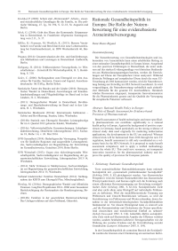 Rationale Gesundheitspolitik in Europa: Die Rolle der Nutzenbewertung für eine evidenzbasierte Arzneimittelversorgung