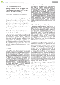 Das Zusammenspiel von sozialer Herkunft und individuellen Handlungsstrategien beim Übergang Schule – Berufsausbildung