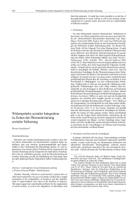 Widersprüche sozialer Integration in Zeiten der Ökonomisierung sozialer Sicherung