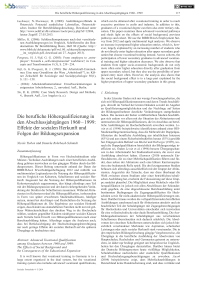 Die berufliche Höherqualifizierung in den Abschlussjahrgängen 1960 – 1999: Effekte der sozialen Herkunft und Folgen der Bildungsexpansion