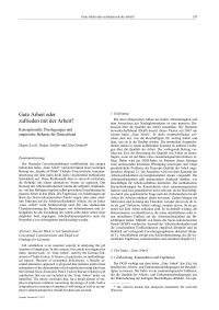 Gute Arbeit oder zufrieden mit der Arbeit Konzeptionelle Überlegungen und empirische Befunde für Deutschland