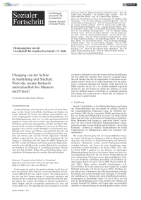 Übergang von der Schule in Ausbildung und Studium: Wirkt die soziale Herkunft unterschiedlich bei Männern und Frauen?
