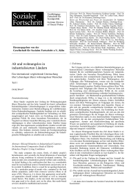 Alt und wohnungslos in industrialisierten Ländern. Eine international vergleichende Untersuchung über Lebenslagen älterer wohnungsloser Menschen - Teil 1
