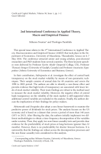 2nd International Conference in Applied Theory, Macro and Empirical Finance