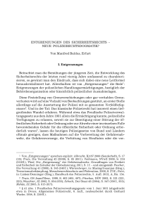 Entgrenzungen des Sicherheitsrechts – Neue Polizeirechtsdogmatik