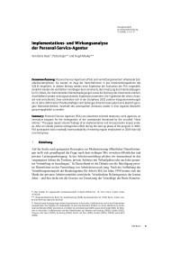 Implementations- und Wirkungsanalyse der Personal-Service-Agentur