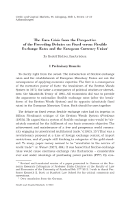 The Euro Crisis From the Perspective of the Preceding Debates on Fixed versus Flexible Exchange Rates and the European Currency Union