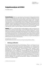 Konjunkturanalysen mit DIWAX