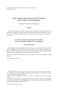 Bank of Japan Interventions and the Volatility of the Dollar/Yen Exchange Rate