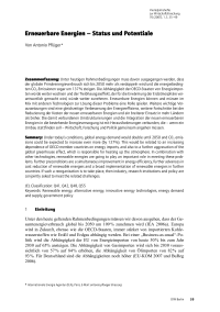 Erneuerbare Energien – Status und Potentiale