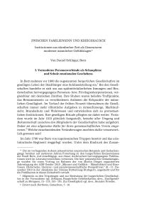 Zwischen Familiensinn und Kriegsrausch. Institutionen aus ständischer Zeit als Generatoren moderner männlicher Gefühlslagen