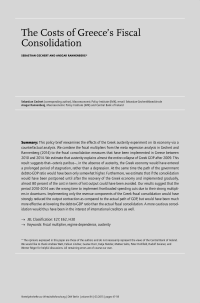The Costs of Greece"s Fiscal Consolidation