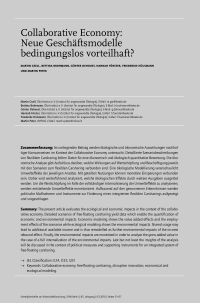 Collaborative Economy: Neue Geschäftsmodelle bedingungslos vorteilhaft?