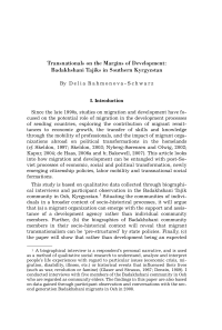 Transnationals on the Margins of Development: Badakhshani Tajiks in Southern Kyrgyzstan