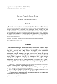 German Firms in Service Trade