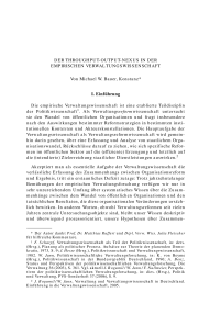 Der Throughput-Output-Nexus in der empirischen Verwaltungswissenschaft