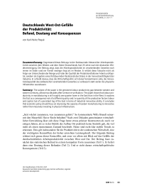 Deutschlands West-Ost-Gefälle der Produktivität: Befund, Deutung und Konsequenzen