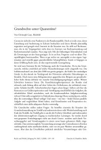 Grundrechte unter Quarantäne?