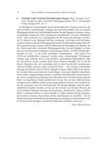 Christian Voller / Gottfried Schnödl / Jannis Wagner (Hg.): Spenglers Nachleben. Studien zu einer verdeckten Wirkungsgeschichte