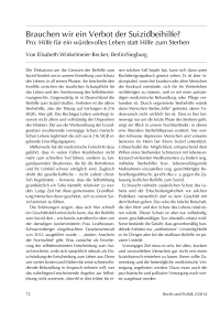 Pro und Contra: Brauchen wir ein Verbot der Suizidbeihilfe?