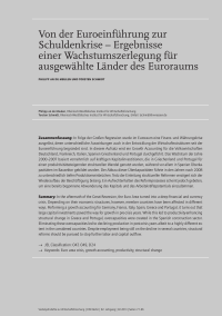 Von der Euroeinführung zur Schuldenkrise – Ergebnisse einer Wachstumszerlegung für ausgewählte Länder des Euroraums