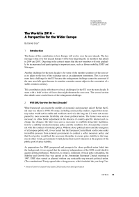 The World in 2016 – A Perspective for the Wider Europe