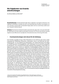 Die Folgekosten von Erwerbsunterbrechungen