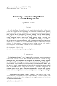 Constructing a Composite Leading Indicator of Economic Activity in Greece