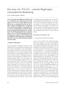 Der neue Art. 91b GG – zentrale Regelungen und praktische Bedeutung