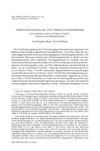 Verpflichtungsklage und Verwaltungsermessen