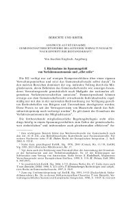 Anspruch auf Rücknahme gemeinschaftsrechtswidrig belastender Verwaltungsakte nach Eintritt der Bestandskraft?